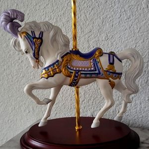 1989 Franklon Mint hand painted porcelain carousel horse